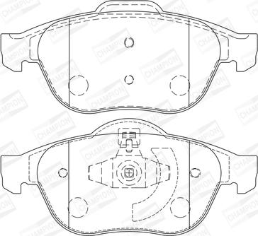 Champion 573245CH - Kit pastiglie freno, Freno a disco autozon.pro