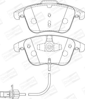 Champion 573258CH - Kit pastiglie freno, Freno a disco autozon.pro