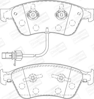 Champion 573207CH - Kit pastiglie freno, Freno a disco autozon.pro