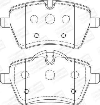 Champion 573234CH - Kit pastiglie freno, Freno a disco autozon.pro