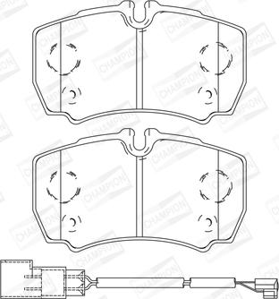 Champion 573749CH - Kit pastiglie freno, Freno a disco autozon.pro