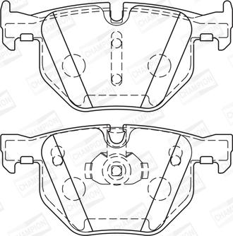 Champion 573744CH - Kit pastiglie freno, Freno a disco autozon.pro