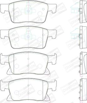 Champion 573702CH - Kit pastiglie freno, Freno a disco autozon.pro