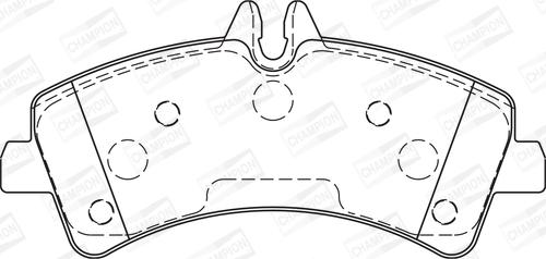 Champion 573728CH - Kit pastiglie freno, Freno a disco autozon.pro