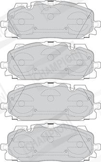 Champion 573773CH - Kit pastiglie freno, Freno a disco autozon.pro