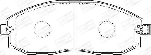 Champion 572442CH - Kit pastiglie freno, Freno a disco autozon.pro