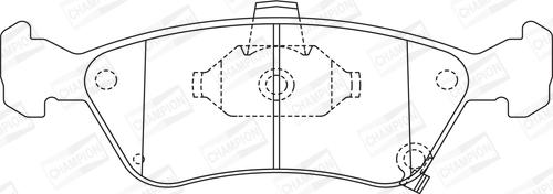 Champion 572400CH - Kit pastiglie freno, Freno a disco autozon.pro