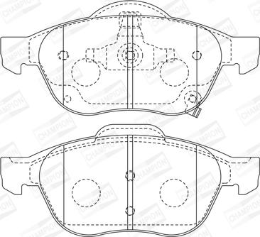 Champion 572481CH - Kit pastiglie freno, Freno a disco autozon.pro