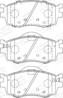 Champion 572593CH - Kit pastiglie freno, Freno a disco autozon.pro