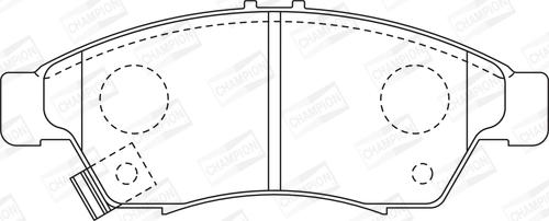 Champion 572545CH - Kit pastiglie freno, Freno a disco autozon.pro