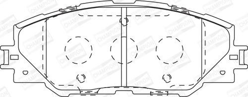 Champion 572569CH - Kit pastiglie freno, Freno a disco autozon.pro