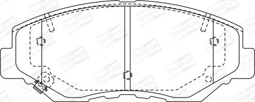 Champion 572504CH - Kit pastiglie freno, Freno a disco autozon.pro