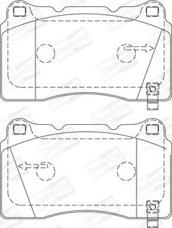 Champion 572508CH - Kit pastiglie freno, Freno a disco autozon.pro