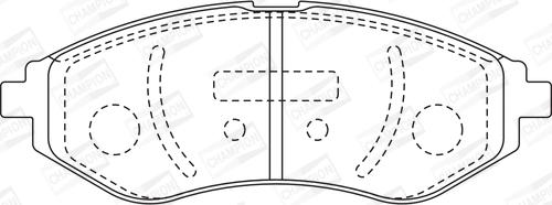 Champion 572539CH - Kit pastiglie freno, Freno a disco autozon.pro