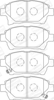 Champion 572618CH - Kit pastiglie freno, Freno a disco autozon.pro