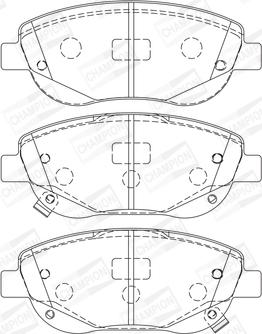 Champion 572634CH - Kit pastiglie freno, Freno a disco autozon.pro