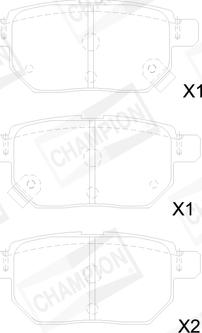 Champion 572632CH - Kit pastiglie freno, Freno a disco autozon.pro