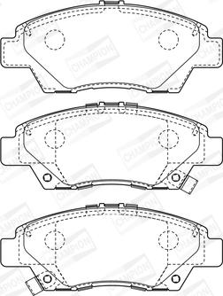 Champion 572637CH - Kit pastiglie freno, Freno a disco autozon.pro