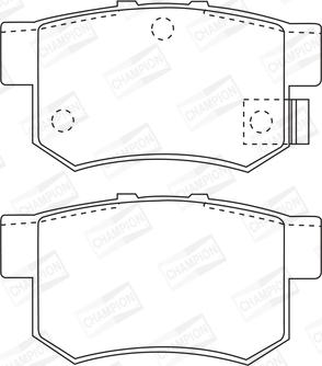 Champion 572138CH - Kit pastiglie freno, Freno a disco autozon.pro