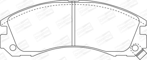 Champion 572370CH - Kit pastiglie freno, Freno a disco autozon.pro