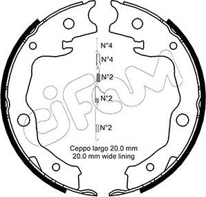 Cifam 153-450K - Kit ganasce, Freno stazionamento autozon.pro