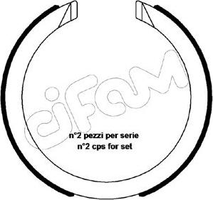 Cifam 153-483 - Kit ganasce, Freno stazionamento autozon.pro