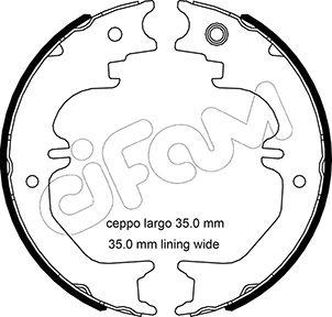 Cifam 153-524 - Kit ganasce, Freno stazionamento autozon.pro