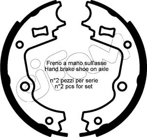 Cifam 153-662 - Kit ganasce, Freno stazionamento autozon.pro