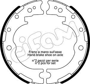 Cifam 153-637 - Kit ganasce, Freno stazionamento autozon.pro