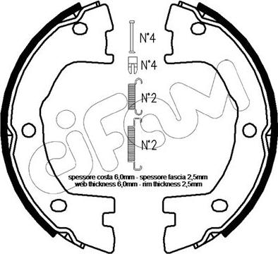 Cifam 153-097K - Kit ganasce, Freno stazionamento autozon.pro