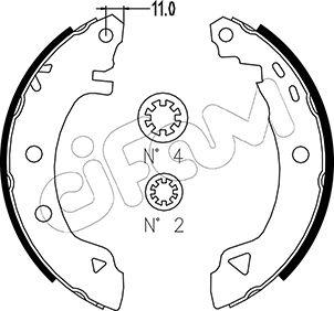 Cifam 153-002 - Kit ganasce freno autozon.pro