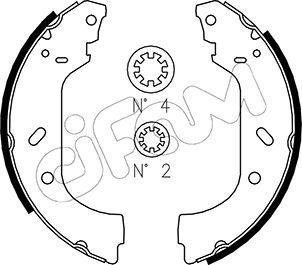 Cifam 153-074 - Kit ganasce freno autozon.pro