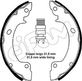 Cifam 153-165 - Kit ganasce freno autozon.pro