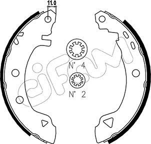 Cifam 153-346 - Kit ganasce freno autozon.pro