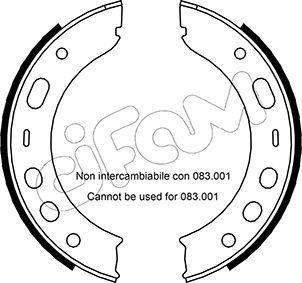 Cifam 153-337 - Kit ganasce, Freno stazionamento autozon.pro