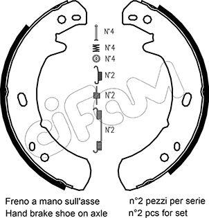 Cifam 153-373K - Kit ganasce, Freno stazionamento autozon.pro