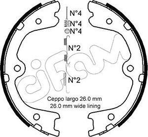 Cifam 153-298K - Kit ganasce, Freno stazionamento autozon.pro