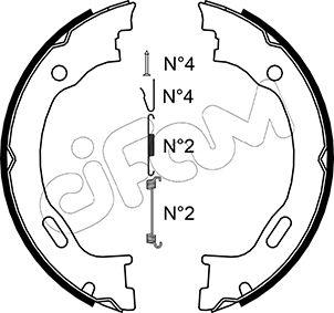 Cifam 153-242K - Kit ganasce, Freno stazionamento autozon.pro