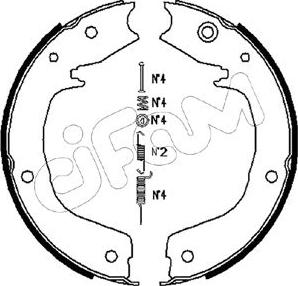 Cifam 153-267K - Kit ganasce, Freno stazionamento autozon.pro