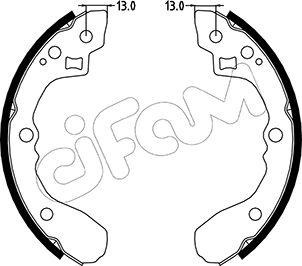 Cifam 153-220 - Kit ganasce freno autozon.pro