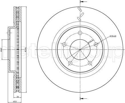 Cifam 800-1345C - Discofreno autozon.pro