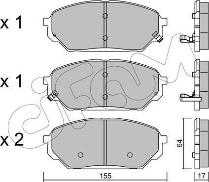 Cifam 822-999-0 - Kit pastiglie freno, Freno a disco autozon.pro