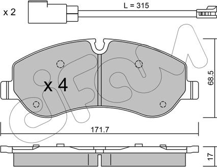 Cifam 822-990-0 - Kit pastiglie freno, Freno a disco autozon.pro