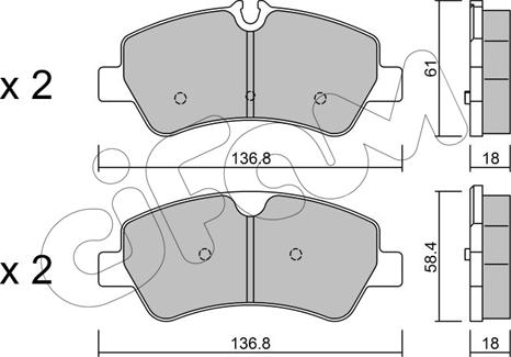 Cifam 822-991-0 - Kit pastiglie freno, Freno a disco autozon.pro