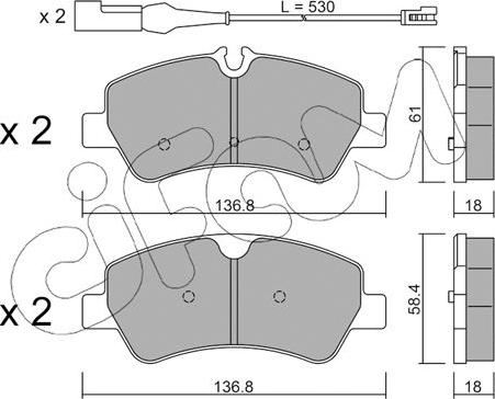 Cifam 822-991-1 - Kit pastiglie freno, Freno a disco autozon.pro