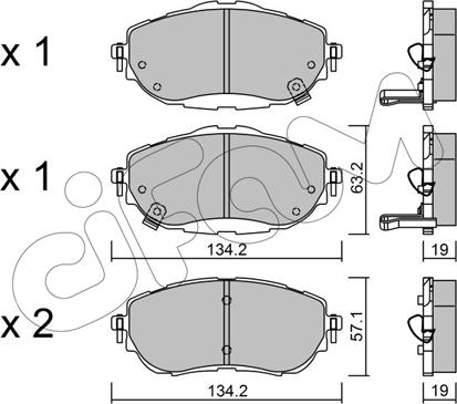 Cifam 822-998-0 - Kit pastiglie freno, Freno a disco autozon.pro