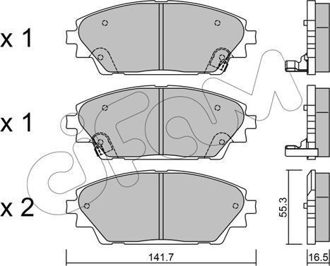 Cifam 822-992-0 - Kit pastiglie freno, Freno a disco autozon.pro