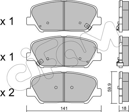 Cifam 822-997-0 - Kit pastiglie freno, Freno a disco autozon.pro