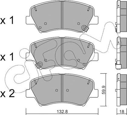 Cifam 822-944-0 - Kit pastiglie freno, Freno a disco autozon.pro