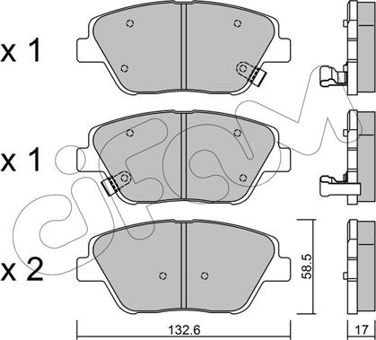 Cifam 822-945-0 - Kit pastiglie freno, Freno a disco autozon.pro